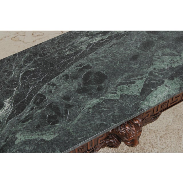 Ardley Hall Marble Top Lion Mask Table For Sale - Image 12 of 18