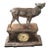 Antique Metal Deer Clock - Decorative Vintage Timepiece For Sale