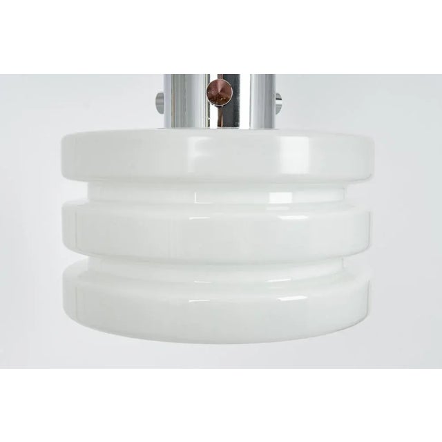 Petite Opal Glass Pendant Light by Limburg, Germany, 1960s For Sale - Image 3 of 8
