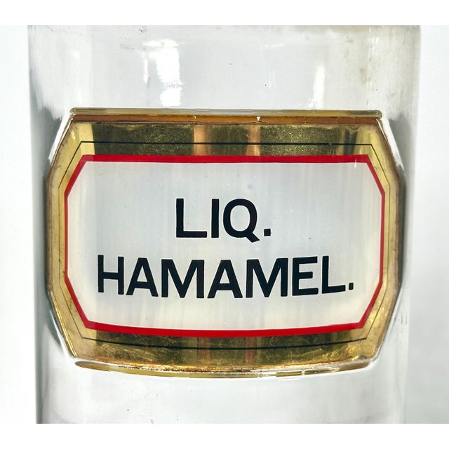 Transparent Antique Apothecary Bottle Collection: LUG Label Glass Stopper Bottles For Sale - Image 8 of 10