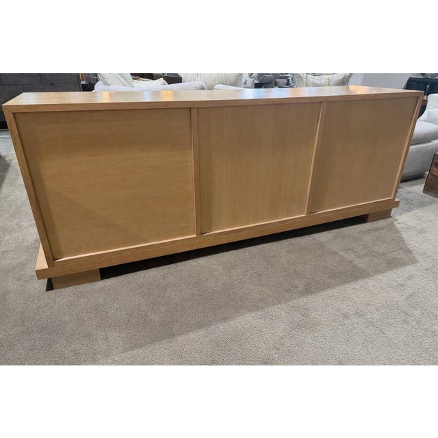 Mid-Century Modern 9 Drawer Wood Dresser With Two Doors For Sale - Image 3 of 7