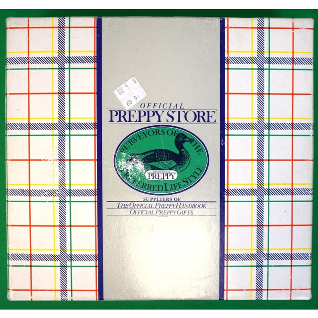 Glass Official Preppy Store C1981 Box Set X Two Old Fashioned Glasses & Decanter W/ Spout & Cork Plug (Nib) For Sale - Image 7 of 8