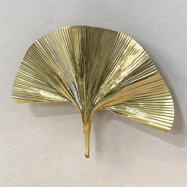 1980s Polished Brass Wall Lamps, 1980s, Set of 2 For Sale - Image 5 of 6