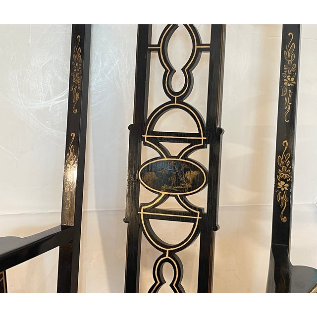 Chinoiserie Pagoda Chair Regency Style For Sale - Image 11 of 13