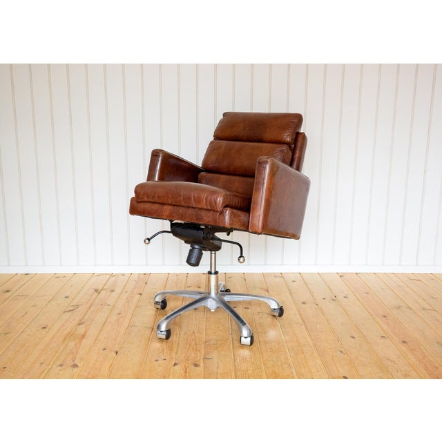 Leather Executive Desk Swivel Chair in Cigar Leather by Timothy Oulton for Halo, 2010s For Sale - Image 14 of 18