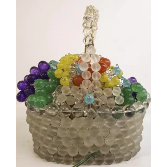 1930s Czechoslovakian Art Glass Fruit Basket Lamp, Czech Glass For Sale - Image 11 of 11