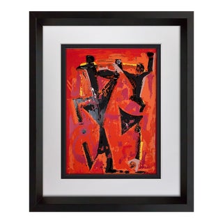 Marino Marini Lithograph Ltd Edition "Colored Figures” '53 +Frame For Sale