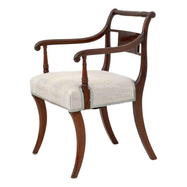 Regency Style Mahogany Armchair For Sale