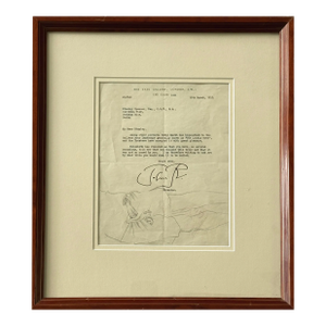 Stanley Spencer (1891–1959) - Original Drawings on Letter From the Tate Gallery (Double-Sided)