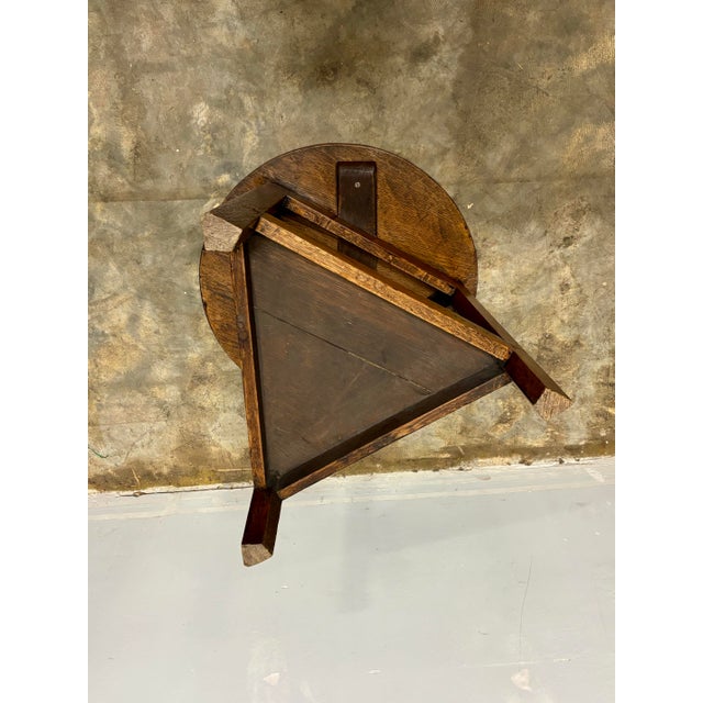 Wood 19th Century English Oak Cricket Table For Sale - Image 7 of 7