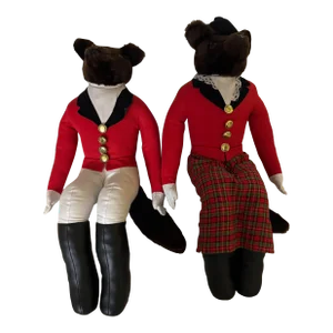 Equestrian Fox Couple Mantel/Shelve Decor