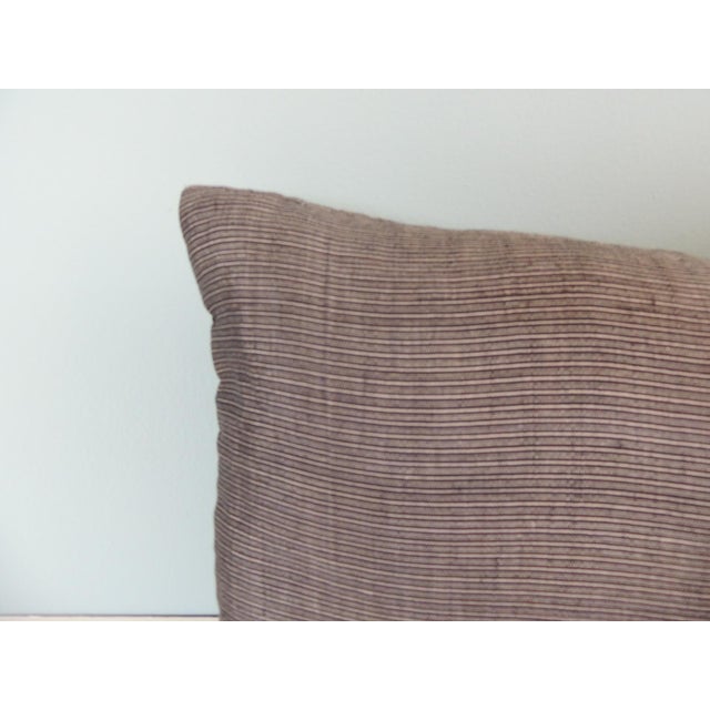 Petite Woven Silk Boudoir Decorative Pillow For Sale - Image 4 of 4