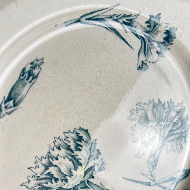 Earthenware Oeillet Dinner Plates from KG Lunéville, 19th Century, Set of 6 For Sale - Image 13 of 14