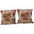 Textile Vintage French Scarlet Red and Orange Printed Linen Decorative Pillows - A Pair For Sale - Image 7 of 7