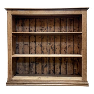 Antique English Pine Bookshelf, 1890s For Sale