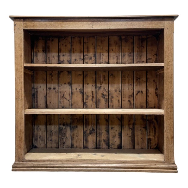 Antique English Pine Bookshelf, 1890s For Sale