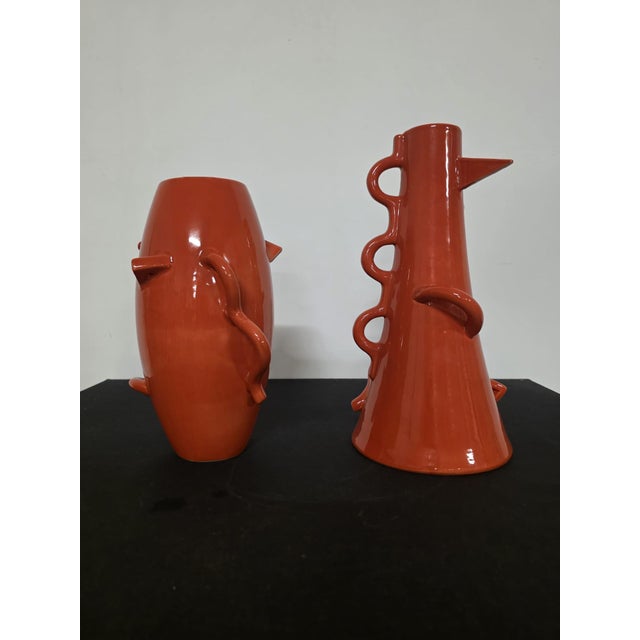 Zanotta Dealbata Vases by Alessandro Mendini for Zanotta, 1980s, Set of 2 For Sale - Image 4 of 10