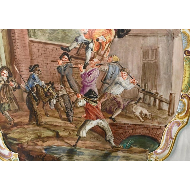 Girandole Painted Lille Porcelain Candelabra Plates, Set of 2 For Sale - Image 13 of 15