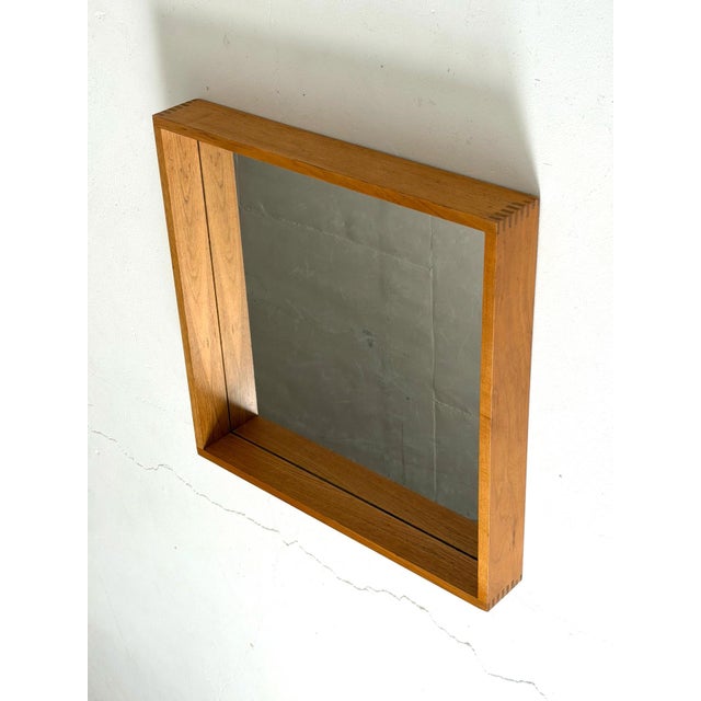 Vintage Oak Mirror, 1970s For Sale - Image 6 of 7