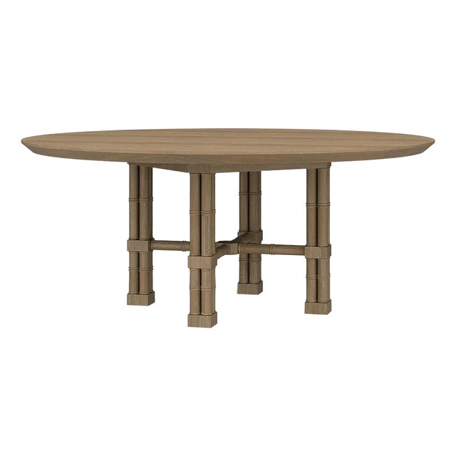 Large Palm Beach Regency Round Dining Table For Sale