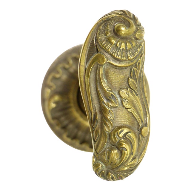 Collector's Art Nouveau Bronze Door Lever With Rosette For Sale