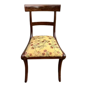 19th Century Regency Style Flame Mahogany Side Chair