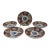 Japanese Imari Porcelain Peach Medallion Heron Flower Plate or Shallow Bowl Set For Sale