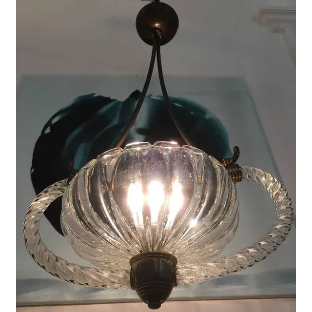 Art Deco Chandelier by Ercole Barovier, 1940s For Sale - Image 9 of 11
