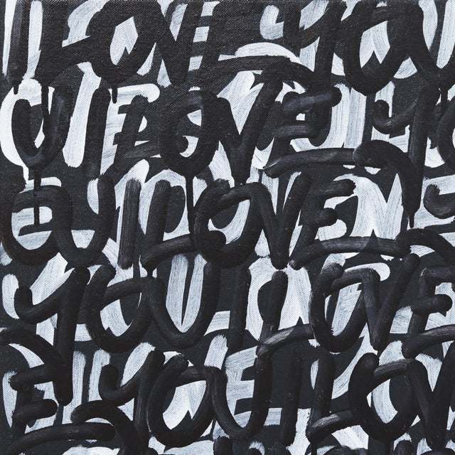 2020s Love Tide Washes in - Large Original Black and White Abstract Mixed Media Painting on Canvas by Amber Goldhammer For Sale - Image 5 of 9