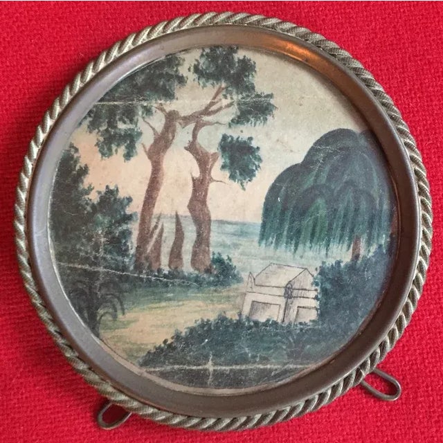 Antique 1820 American Federal Memento Mori Watercolor Painting, Mourning Memorial For Sale - Image 4 of 8