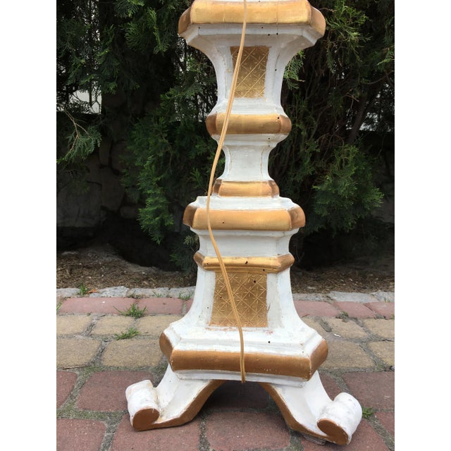 Gold Wooden Floor Lamp, 1900s For Sale - Image 8 of 18