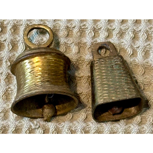 Metal Vintage Mid 20th Century Solid Brass Animal Bells- Set of 2 For Sale - Image 7 of 8
