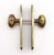 Late 20th Century Traditional Braided Edge Polished Brass Oval Door Knob Passage Set For Sale - Image 4 of 6