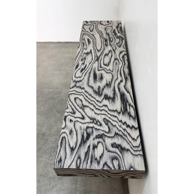 Gray Vintage 1980s Postmodern Memphis Pedestal Console Entryway Table For Sale - Image 8 of 11