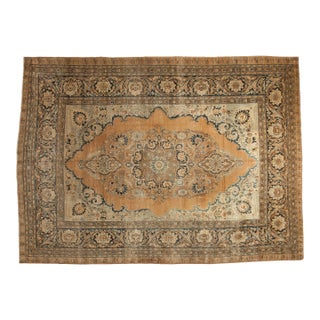 Antique Tea Washed Haji Jalili Tabriz Carpet - 8'8" x 12' For Sale