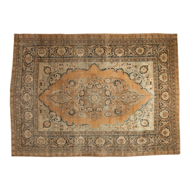 Antique Tea Washed Haji Jalili Tabriz Carpet - 8'8" x 12' For Sale