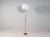 Mid-Century Asea Brass Floor Lamp with Round Cotton Shade, Sweden, 1960s For Sale - Image 3 of 16