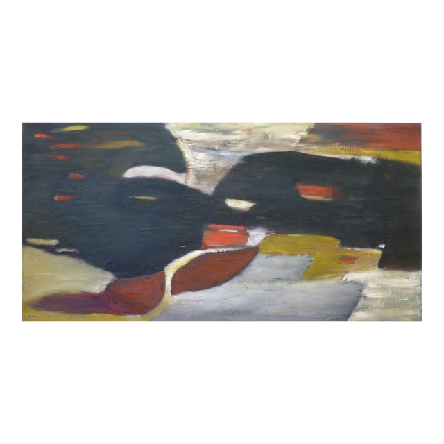 "Smiling at Night" Abstract Oil and Acrylic Painting by Scott Spencer For Sale