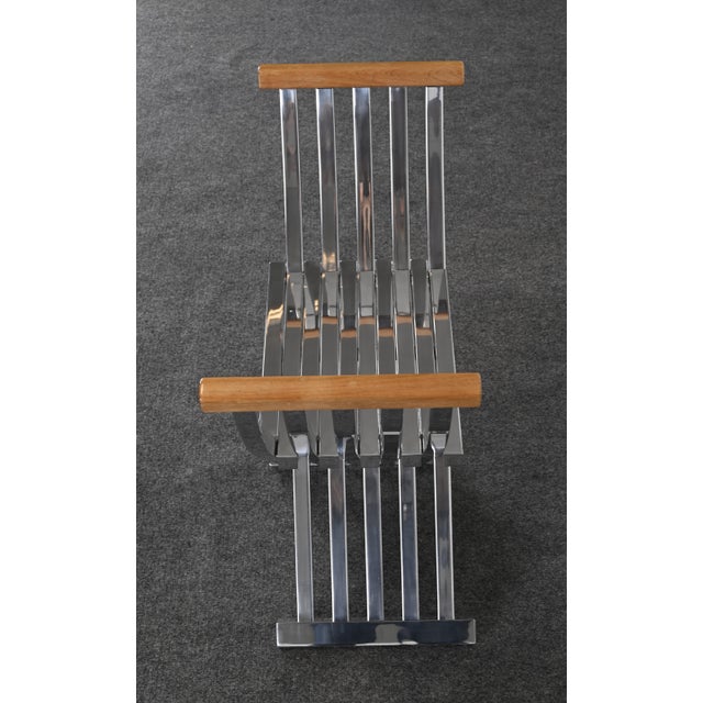 Modern John Vesey Savonarola Aluminum Folding Chair, 1950s For Sale - Image 3 of 8