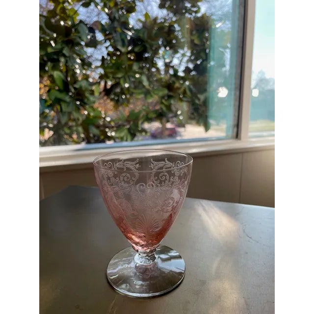 Fostoria Versailles footed glasses or oyster or fruit cups from the 1920's. Set of 12. 3 3/4" tall and 2 3/4" across at...