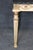 1950s Louis XVI Style Distressed Painted and Gilt Marble Top Console Table For Sale - Image 5 of 13