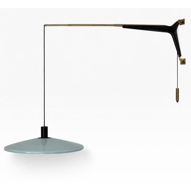 Adjustable Wall Lamp with Metal and Brass from Stilnovo, Italy, 1950 For Sale - Image 3 of 12