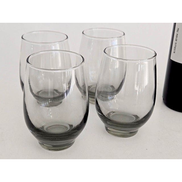 1970s 1970s Libbey Tempo 10 Ounce Flat Tumbler Glasses in Olive Green, Set of 4 For Sale - Image 5 of 10