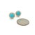 Traditional Natural Turquoise Diamond Stud Earrings 14k Yellow Gold 2.18 TCW Certified For Sale - Image 3 of 6