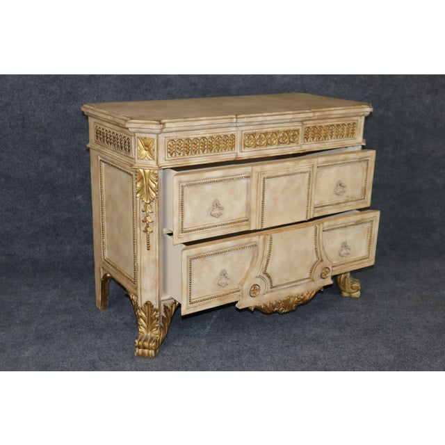 Italian Renaissance Style Paint Decorated and Gilt Commode For Sale - Image 9 of 12