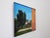 Contemporary Study for Dreaming by Emma Kalff | Oil on panel Landscape with basketball hoops and trees. For Sale - Image 3 of 5