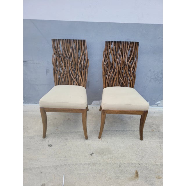 Contemporary Twisted Branch Back Side Chairs - a Pair For Sale - Image 9 of 9