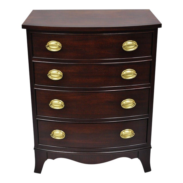 Thomasville Mahogany Collection Bow Front Hepplewhite Nightstand Chairish