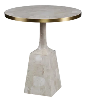 Maitland-Smith Stone Pedestal Occasional Table