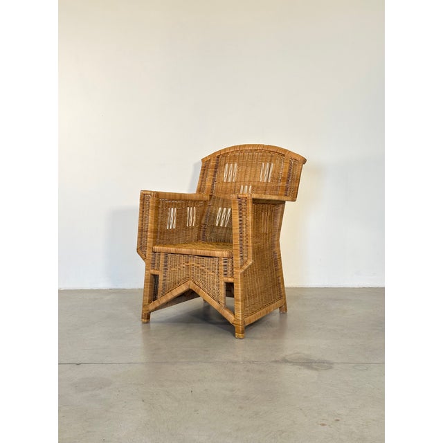Ascona Wicker Armchair by Vivai Del Sud, 1970s For Sale - Image 12 of 18